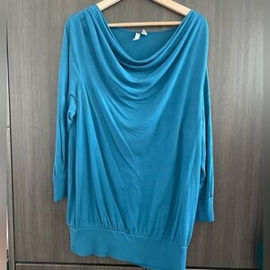 Old Navy Teal Long Sleeve Cowl Neck Shirt